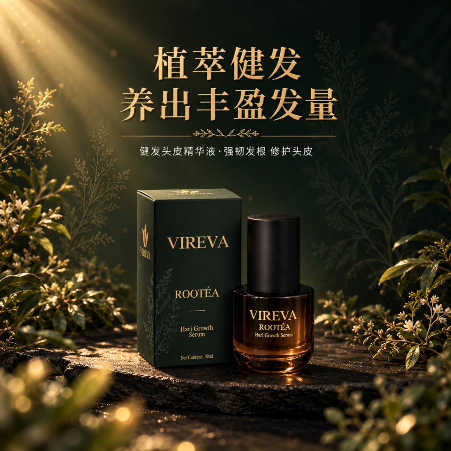 VIREVA ROOTÉA 生发精华液头皮护理及强韧发丝精华适用于稀疏及脆弱发质