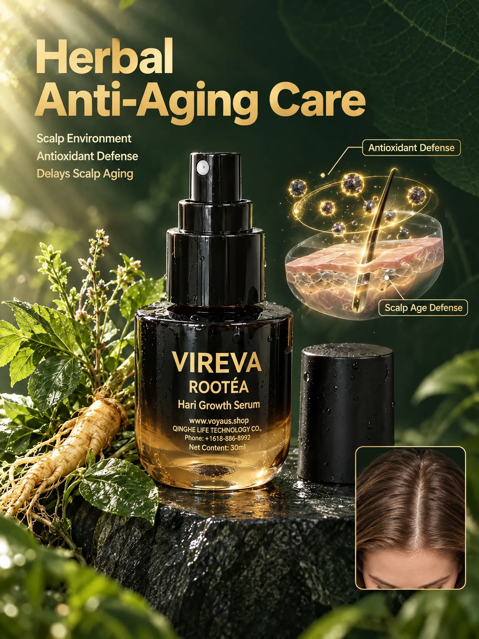 VIREVA ROOTÉA Hair Growth Serum – Scalp Care & Hair Strengthening Serum for Thinning Hair - Image 4